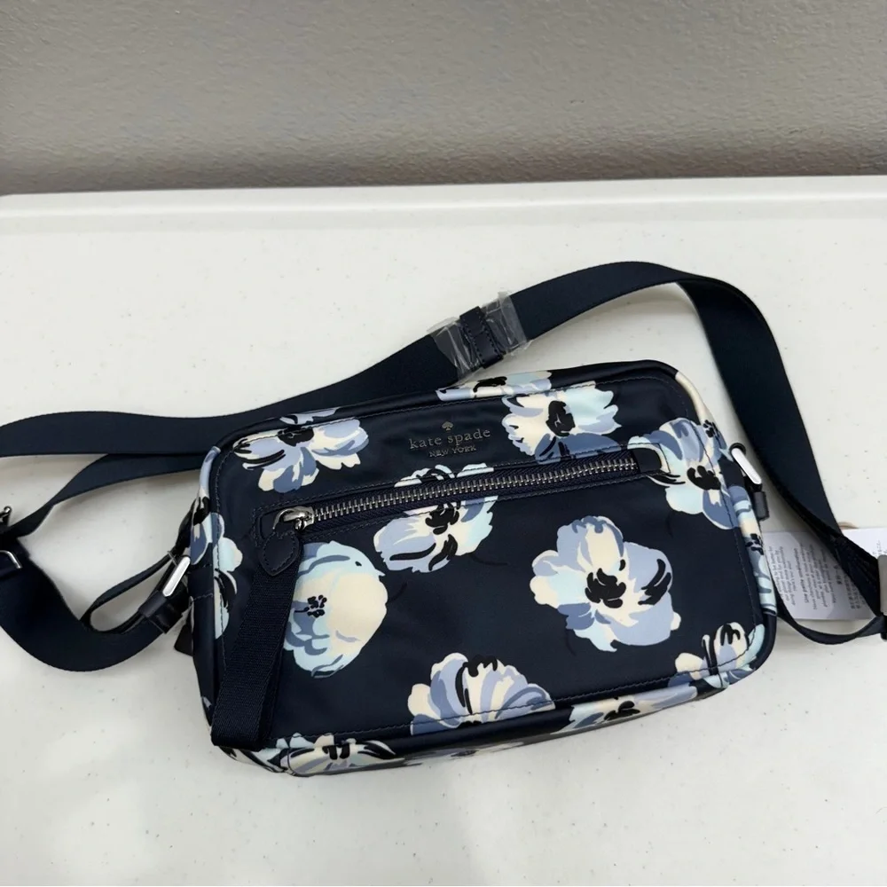 Kate Spade New York Nylon Camera Bag Purse Chelsea Regal Floral Crossbody